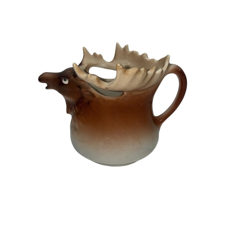 Vintage Moose Pitcher Austria Figural Pottery Creamer 1930s - Picture 2 of 10